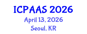 International Conference on Political and Administrative Sciences (ICPAAS) April 13, 2026 - Seoul, Republic of Korea