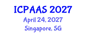 International Conference on Political and Administrative Sciences (ICPAAS) April 24, 2027 - Singapore, Singapore