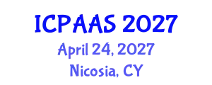 International Conference on Political and Administrative Sciences (ICPAAS) April 24, 2027 - Nicosia, Cyprus