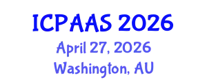 International Conference on Political and Administrative Sciences (ICPAAS) April 27, 2026 - Washington, Australia