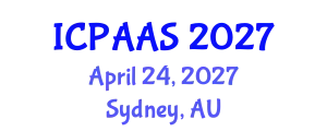 International Conference on Political and Administrative Sciences (ICPAAS) April 24, 2027 - Sydney, Australia