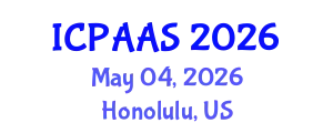 International Conference on Political and Administrative Sciences (ICPAAS) May 04, 2026 - Honolulu, United States