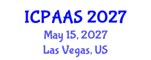 International Conference on Political and Administrative Sciences (ICPAAS) May 15, 2027 - Las Vegas, United States