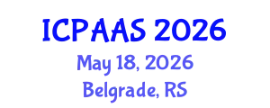 International Conference on Political and Administrative Sciences (ICPAAS) May 18, 2026 - Belgrade, Serbia