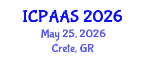 International Conference on Political and Administrative Sciences (ICPAAS) May 25, 2026 - Crete, Greece