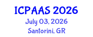 International Conference on Political and Administrative Sciences (ICPAAS) July 03, 2026 - Santorini, Greece