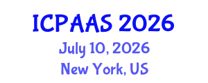 International Conference on Political and Administrative Sciences (ICPAAS) July 10, 2026 - New York, United States