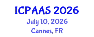 International Conference on Political and Administrative Sciences (ICPAAS) July 10, 2026 - Cannes, France