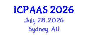 International Conference on Political and Administrative Sciences (ICPAAS) July 28, 2026 - Sydney, Australia