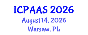 International Conference on Political and Administrative Sciences (ICPAAS) August 14, 2026 - Warsaw, Poland