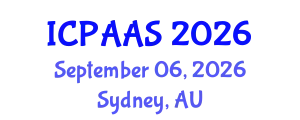 International Conference on Political and Administrative Sciences (ICPAAS) September 06, 2026 - Sydney, Australia