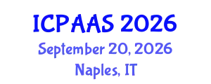 International Conference on Political and Administrative Sciences (ICPAAS) September 20, 2026 - Naples, Italy