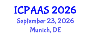 International Conference on Political and Administrative Sciences (ICPAAS) September 23, 2026 - Munich, Germany
