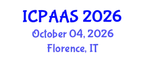 International Conference on Political and Administrative Sciences (ICPAAS) October 04, 2026 - Florence, Italy