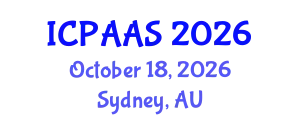 International Conference on Political and Administrative Sciences (ICPAAS) October 18, 2026 - Sydney, Australia