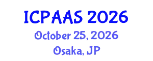 International Conference on Political and Administrative Sciences (ICPAAS) October 25, 2026 - Osaka, Japan
