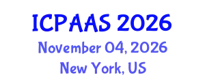 International Conference on Political and Administrative Sciences (ICPAAS) November 04, 2026 - New York, United States