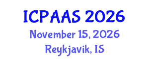 International Conference on Political and Administrative Sciences (ICPAAS) November 15, 2026 - Reykjavik, Iceland