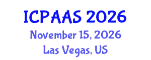 International Conference on Political and Administrative Sciences (ICPAAS) November 15, 2026 - Las Vegas, United States