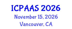 International Conference on Political and Administrative Sciences (ICPAAS) November 15, 2026 - Vancouver, Canada