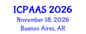 International Conference on Political and Administrative Sciences (ICPAAS) November 18, 2026 - Buenos Aires, Argentina