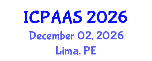 International Conference on Political and Administrative Sciences (ICPAAS) December 02, 2026 - Lima, Peru