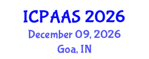 International Conference on Political and Administrative Sciences (ICPAAS) December 09, 2026 - Goa, India
