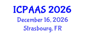 International Conference on Political and Administrative Sciences (ICPAAS) December 16, 2026 - Strasbourg, France