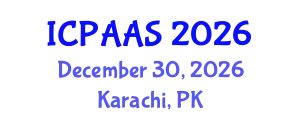 International Conference on Political and Administrative Sciences (ICPAAS) December 30, 2026 - Karachi, Pakistan
