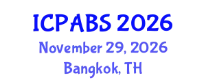 International Conference on Pharmaceutical and Biomedical Sciences (ICPABS) November 29, 2026 - Bangkok, Thailand