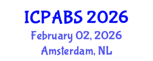 International Conference on Pharmaceutical and Biomedical Sciences (ICPABS) February 02, 2026 - Amsterdam, Netherlands
