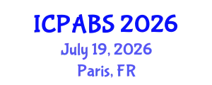 International Conference on Pharmaceutical and Biomedical Sciences (ICPABS) July 19, 2026 - Paris, France