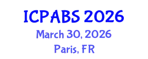 International Conference on Pharmaceutical and Biomedical Sciences (ICPABS) March 30, 2026 - Paris, France