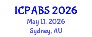 International Conference on Pharmaceutical and Biomedical Sciences (ICPABS) May 11, 2026 - Sydney, Australia