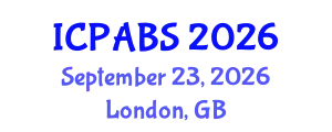 International Conference on Pharmaceutical and Biomedical Sciences (ICPABS) September 23, 2026 - London, United Kingdom