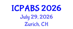 International Conference on Pharmaceutical and Biomedical Sciences (ICPABS) July 29, 2026 - Zurich, Switzerland