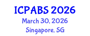 International Conference on Pharmaceutical and Biomedical Sciences (ICPABS) March 30, 2026 - Singapore, Singapore