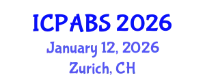 International Conference on Pharmaceutical and Biomedical Sciences (ICPABS) January 12, 2026 - Zurich, Switzerland