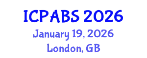 International Conference on Pharmaceutical and Biomedical Sciences (ICPABS) January 19, 2026 - London, United Kingdom