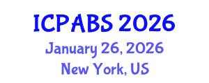 International Conference on Pharmaceutical and Biomedical Sciences (ICPABS) January 26, 2026 - New York, United States