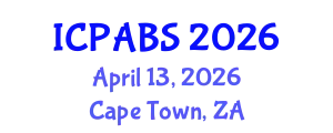 International Conference on Pharmaceutical and Biomedical Sciences (ICPABS) April 13, 2026 - Cape Town, South Africa