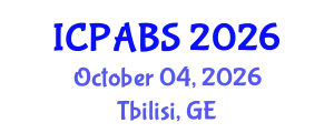 International Conference on Pharmaceutical and Biomedical Sciences (ICPABS) October 04, 2026 - Tbilisi, Georgia