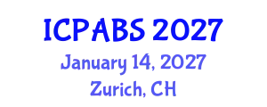 International Conference on Pharmaceutical and Biomedical Sciences (ICPABS) January 14, 2027 - Zurich, Switzerland
