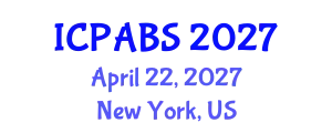 International Conference on Pharmaceutical and Biomedical Sciences (ICPABS) April 22, 2027 - New York, United States