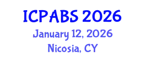 International Conference on Pharmaceutical and Biomedical Sciences (ICPABS) January 12, 2026 - Nicosia, Cyprus