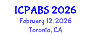 International Conference on Pharmaceutical and Biomedical Sciences (ICPABS) February 12, 2026 - Toronto, Canada