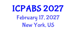 International Conference on Pharmaceutical and Biomedical Sciences (ICPABS) February 17, 2027 - New York, United States