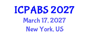 International Conference on Pharmaceutical and Biomedical Sciences (ICPABS) March 17, 2027 - New York, United States
