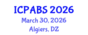 International Conference on Pharmaceutical and Biomedical Sciences (ICPABS) March 30, 2026 - Algiers, Algeria