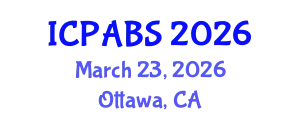 International Conference on Pharmaceutical and Biomedical Sciences (ICPABS) March 23, 2026 - Ottawa, Canada